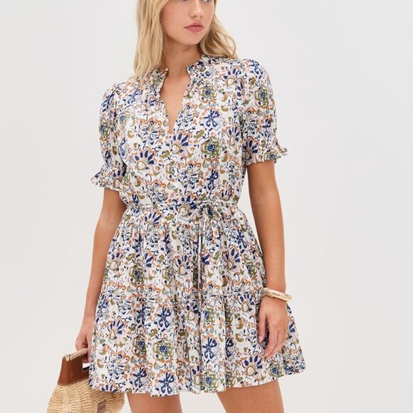 APIECE APART Las Almas Multi Print Cotton Dress - Picture 1 of 7